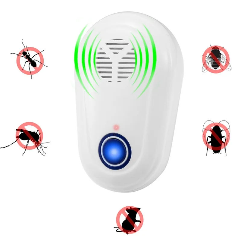 4W Ultrasonic Electric Mosquitoes Repellents Plug Rat Mouse Spider Pest
