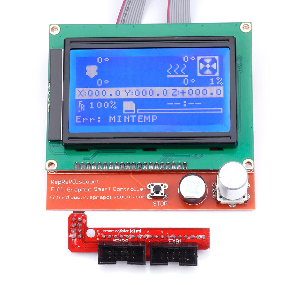 12864 lcd Ramps умные части RAMPS 1,4 контрольная панель lcd 12864 Дисплей Монитор синий экран модуль для Anet A6