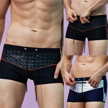 Мужская одежда для плавания, купальные костюмы, шорты-боксеры, мужские плавки с карманами, мужские боксеры для плавания, пляжные шорты для серфинга, купальный костюм#4JU03