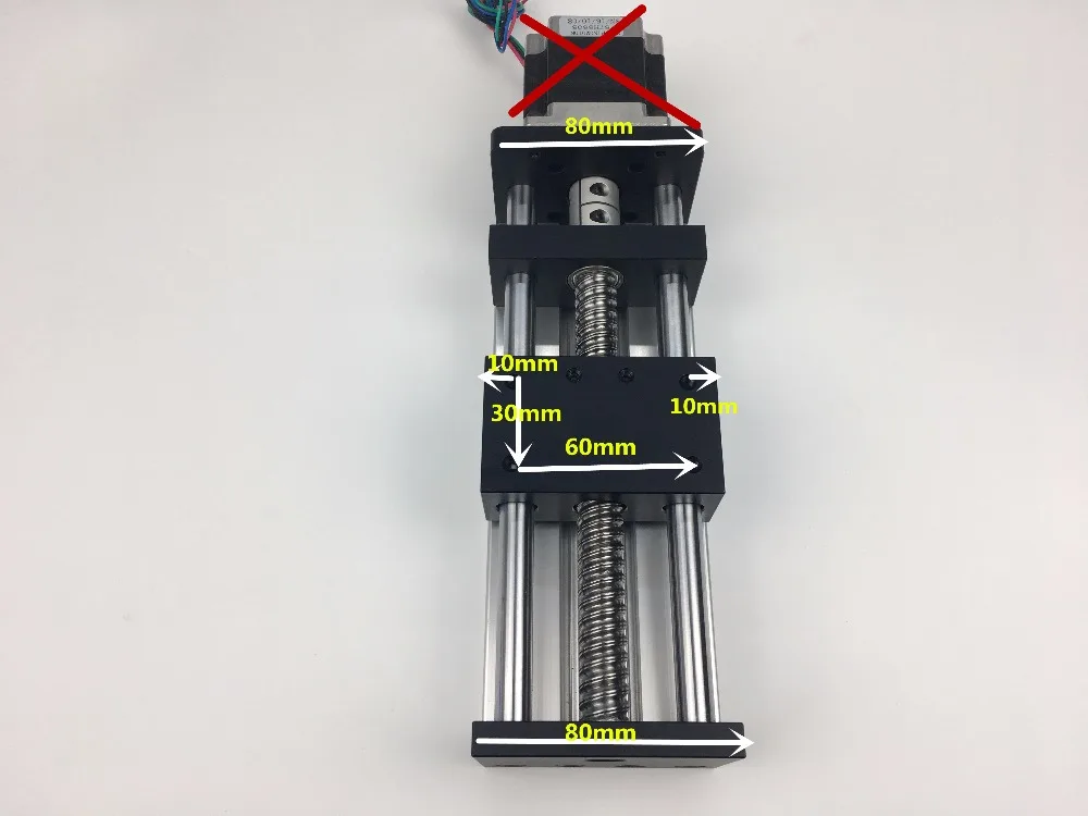 

GGP 1605 100MM BallScrew Slide Rail Linear Guide Moving Table Slip-way WITHOUT Nema 23 stepper motor