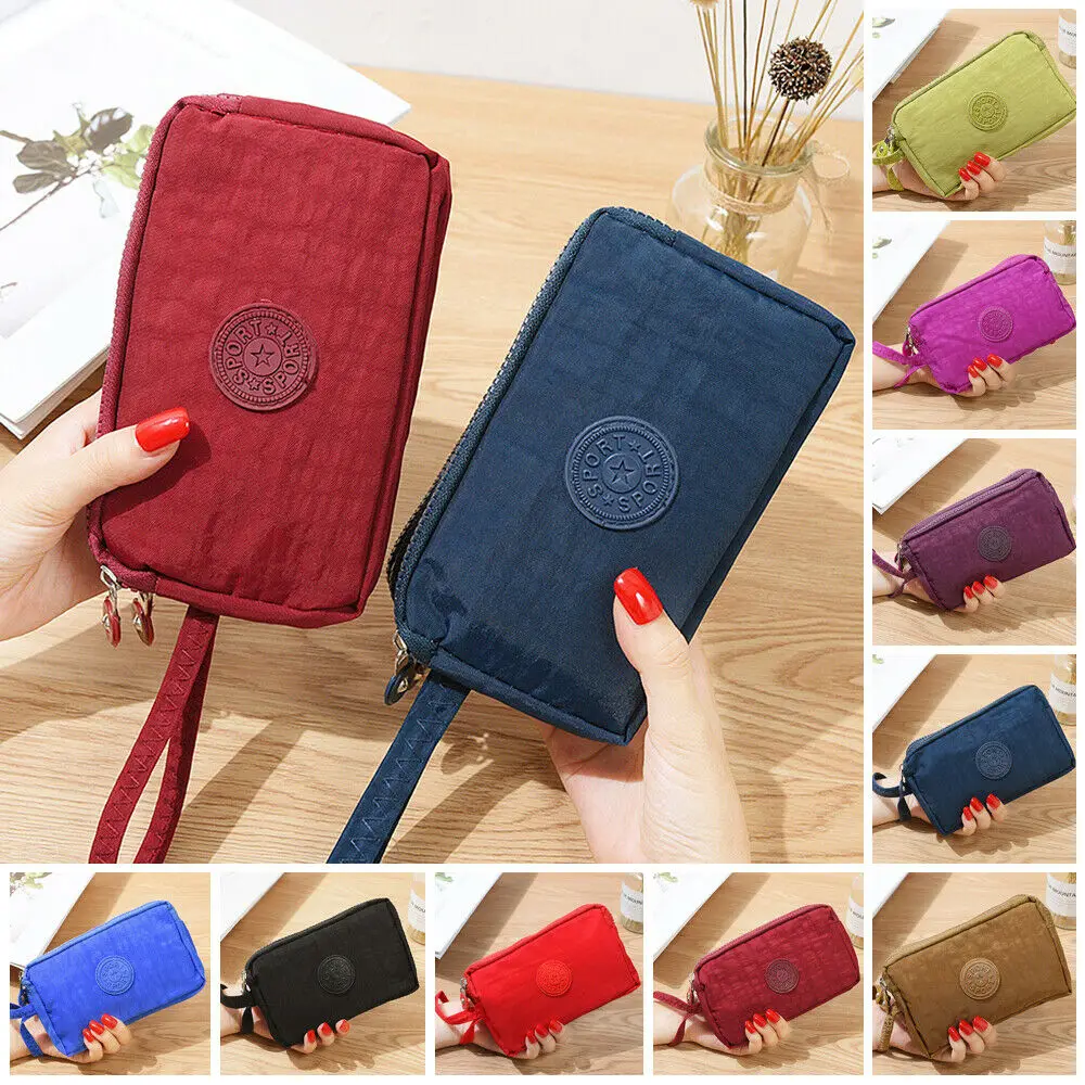 2019 Newest Hot 3 Layer Women Wallet Lady Canvas Clutch Coin Phone Card Holder Long Purse High Quality Evening Handbag | Багаж и сумки
