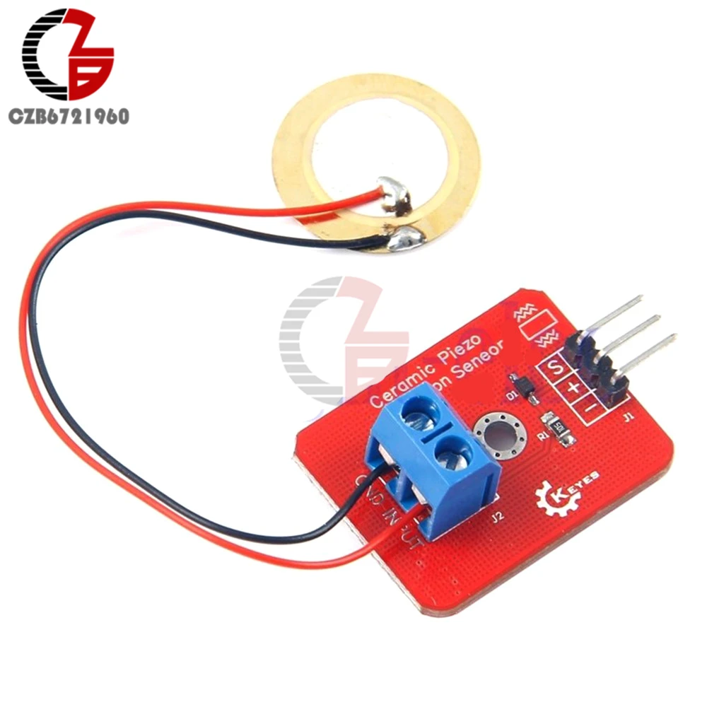 

Analog Vibration Sensor Ceramic Piezo For Arduino