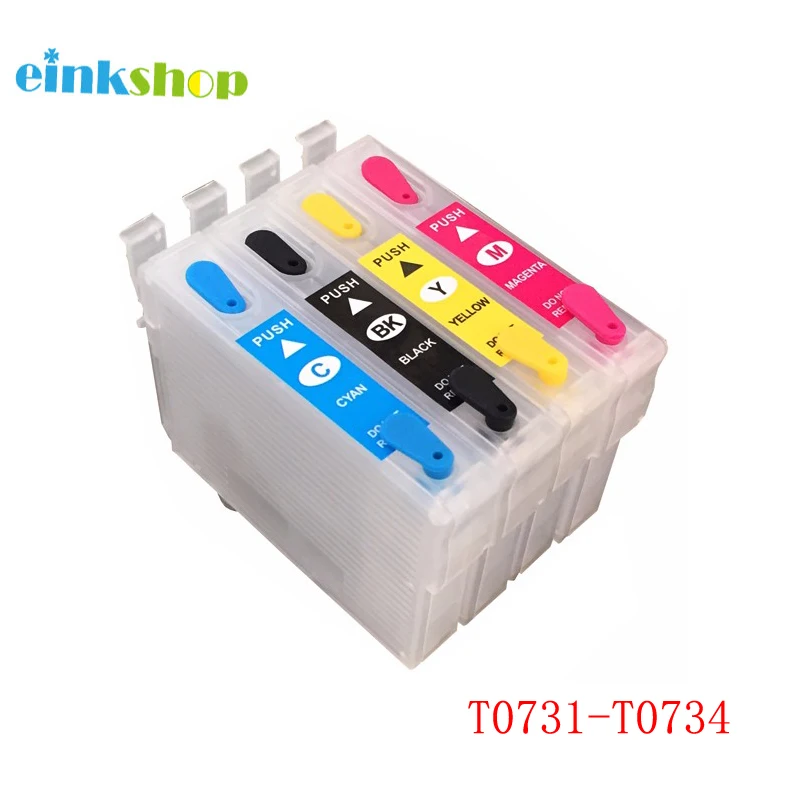 Einkshop T0731-T0734 Refillable патрон чернил для принтера Epson CX7300 CX8300 TX210 CX3900 CX3905 CX4900 CX4905 CX5500 CX5600 CX7310