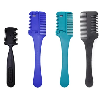 

Hair Razor Comb Black Handle Hair Razor Cutting Thinning Comb Home DIY Thinning Trimmer Inside Blades Salon DIY Styling Tools