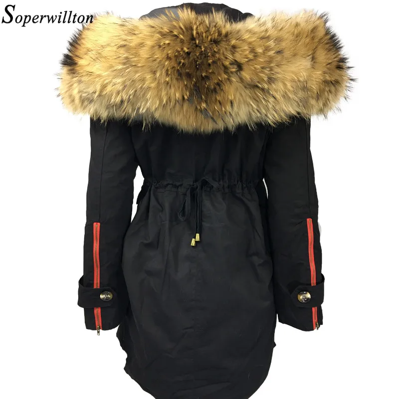 Aliexpress.com : Buy Large Fur Hooded Parka Women 2017 New