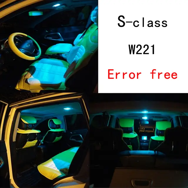 24pcs Error Free Led Interior Light Kit Package For Mercedes