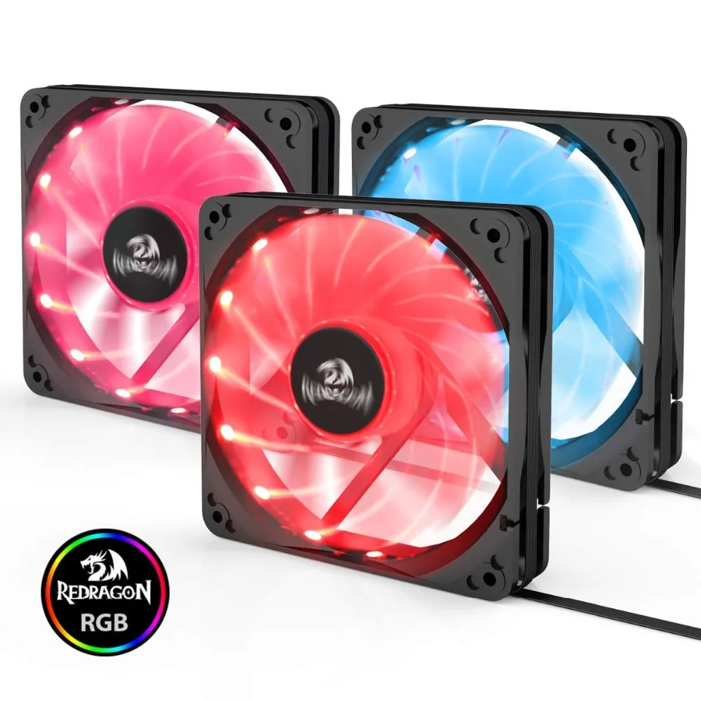 Redragon 3 Pack Процессор охладитель GC F006 120 мм ПК контроллер вентилятора чехол для