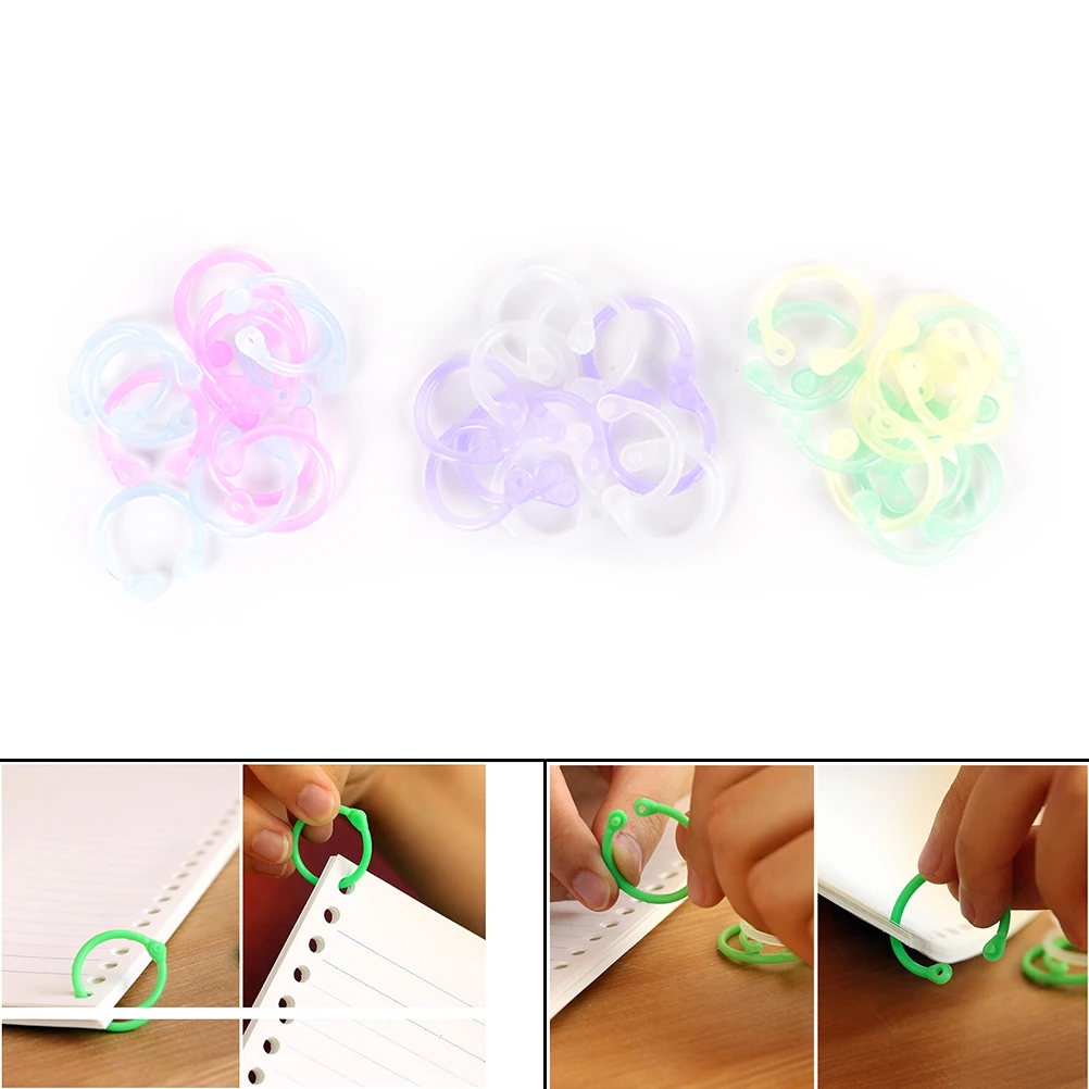 12pieces Creative Plastic Multi function Color Open Circle Clips