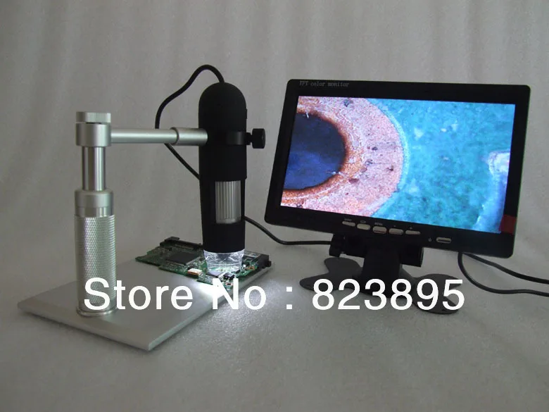 알루미늄 합금 부류 AV 800X HD digtal 현미경 (7 "모니터 포함), AV 휴대용 내시경 카메라, LCD 모니터에 적응,