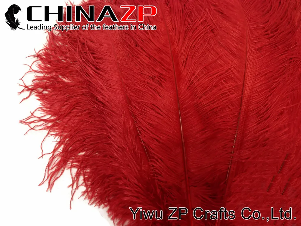 CHINAZP заводской размер от 22 дюймов до 24 дюймов(55-60 см) 50 шт./лот высокое качество окрашенные красные страусиные перья украшения стола