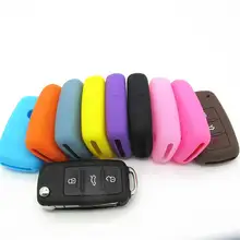 Car Styling Key Case Key Bag Key Cover Silicone Key Portect Case For Volkswagen Skoda Series Car Accessories CSL2017