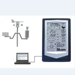 WS1040 профессиональные метеостанции с PC Link бытовой Беспроводной Термометр-Гигрометр атмосферное Давление прогноз погоды