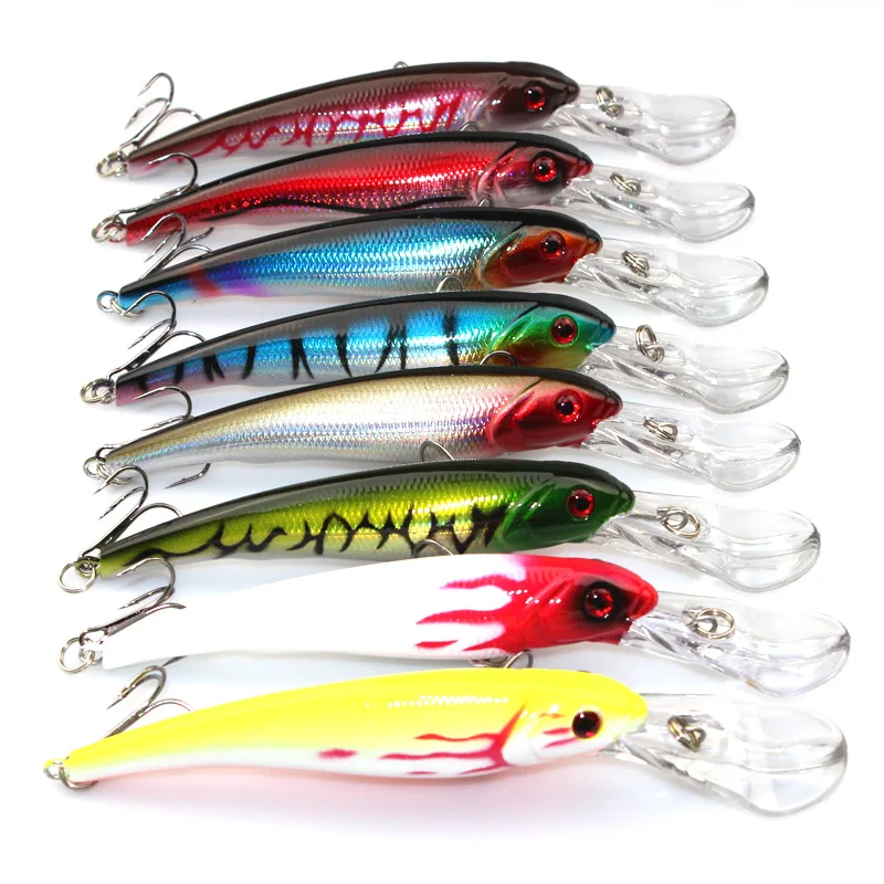 8pcs 16.5cm Bionic Fishing Lure Deep sea fishing bait Mino Road Fishing