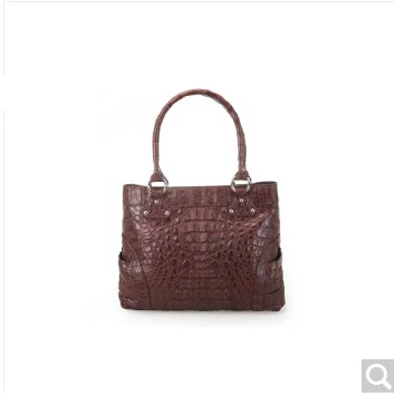 

River Thai crocodile skin lady women handbag alligator leather head skin full skin Thai caiman alligator skin