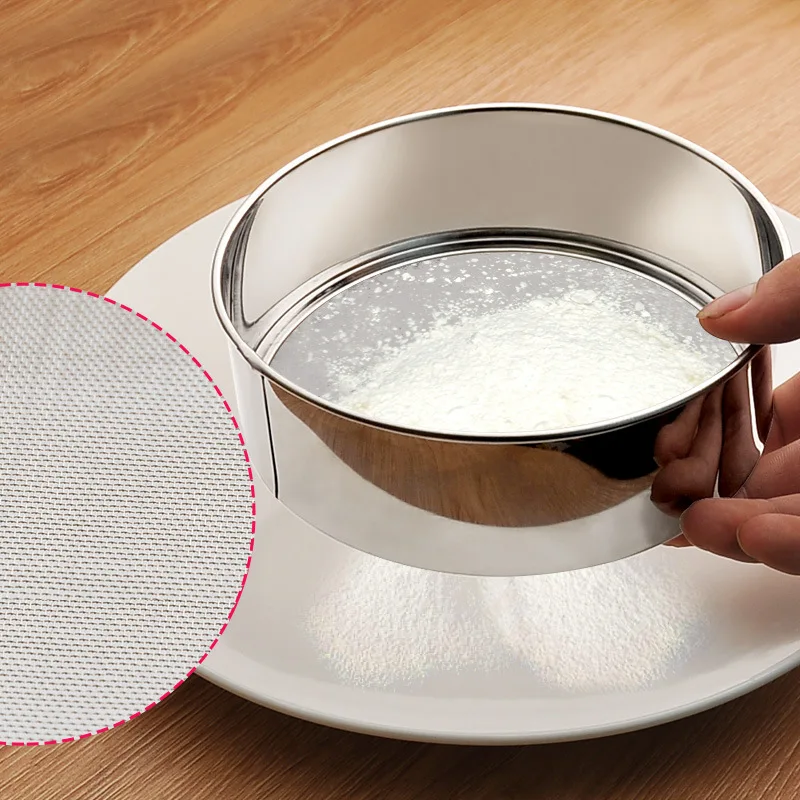 Shakers Pastry Tools SUS 304 Stainless Steel Mesh Flour Sifter Mechanical Baking Icing Sugar Shaker Sifter 60 Mesh Shakers Pastry Tools SUS 304 Stainless Steel Mesh Flour Sifter Mechanical Baking Icing Sugar Shaker Sifter 60 Mesh