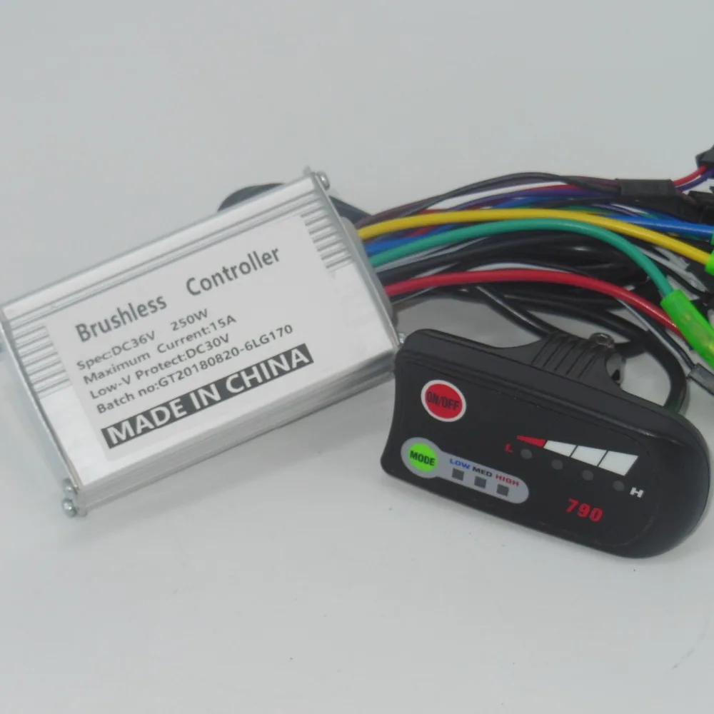 Clearance GREENTIME High Quality 36V 48V 350W E-bike Brushless Motor 790 Controller BLDC Motor Driver+790LED display 1