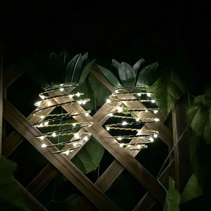 

2pcs Solar Power LED Light Pineapple Shape Lamp Hanging For Outdoor Garden Path JDH99