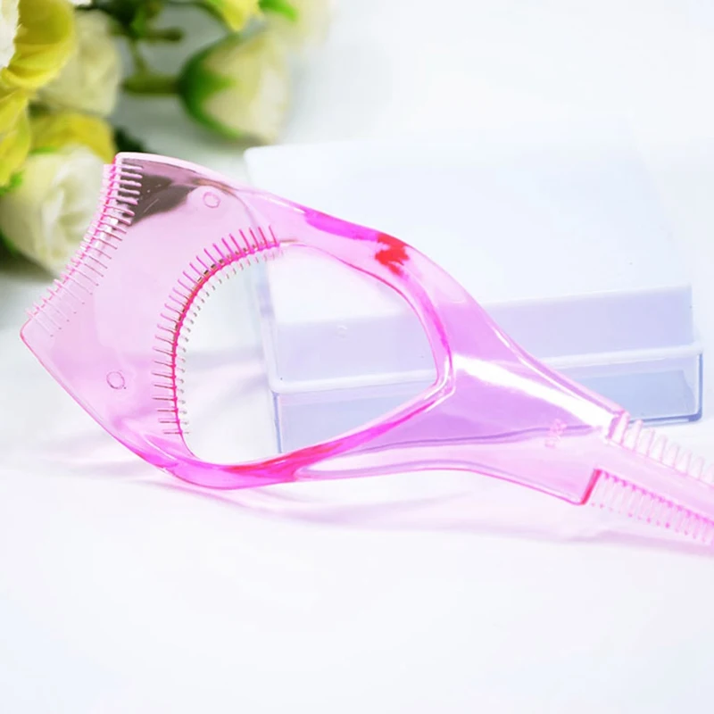 New 3 In 1 New Arrival Make Up Mascara Guide Applicator Eyelash Comb