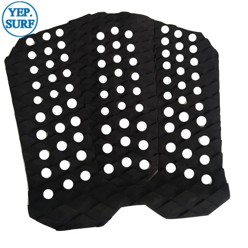 Surfing EVA Deck Grip Pad, Surf Traction Pad, Front Pad and Tail Full Set for Surfboard, Black Colors, Presale