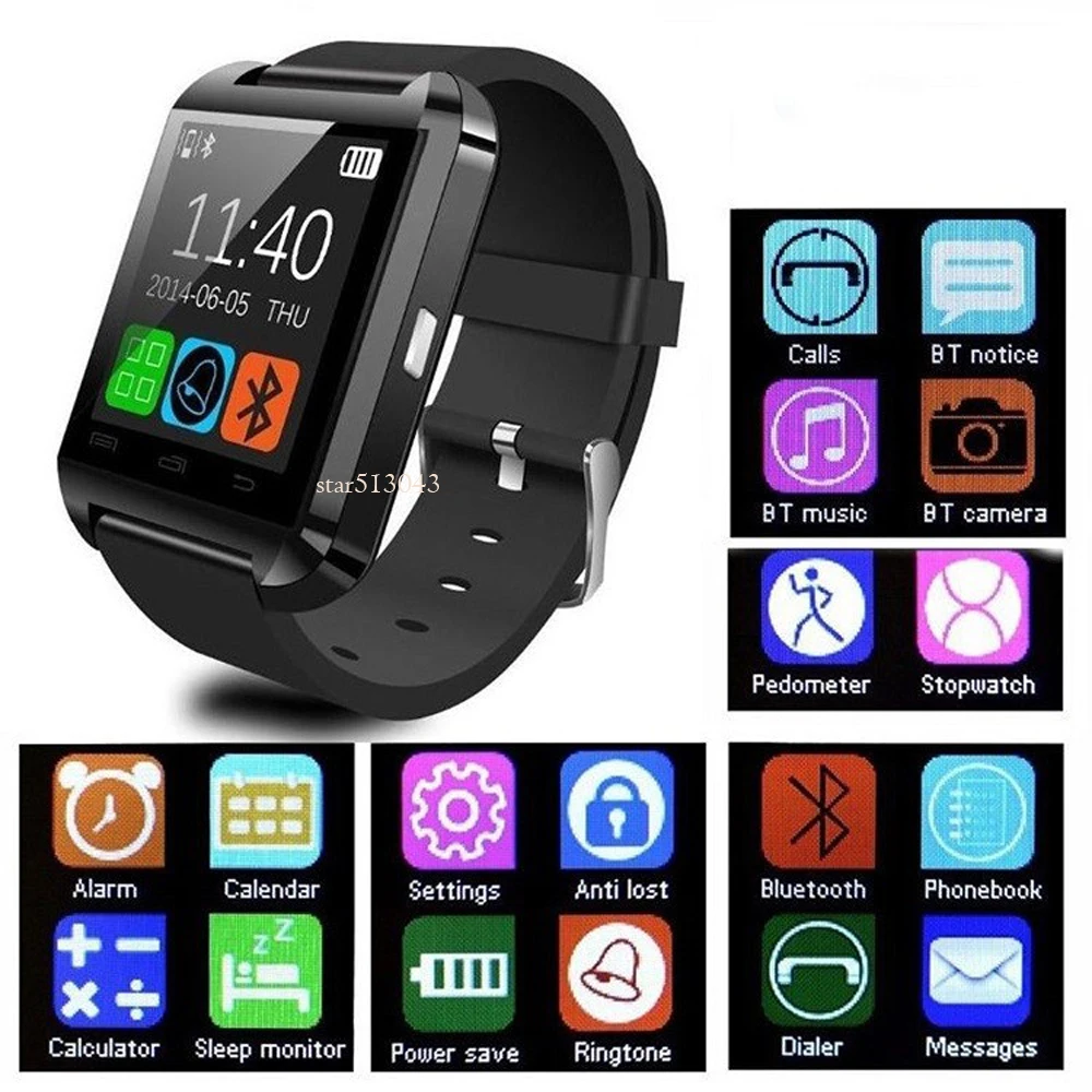 U8 bluetooth смарт часы телефон помощник камеры для Android Iphone Samsung LG HTC DHL бесплатная|u8|phone