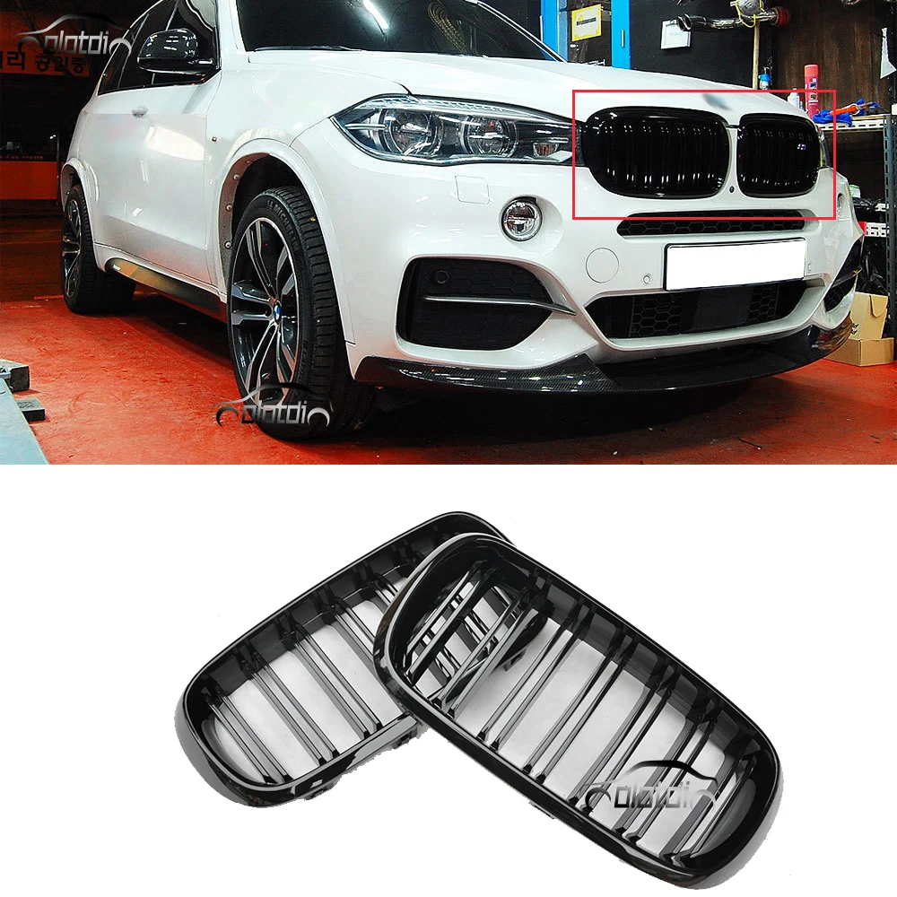 

Car Styling Carbon Fiber Kidney Double Slat Grills Gloss Matt Black M-color Racing Grille for BMW F15 F16 X5 X6 F85 F86 2014-18