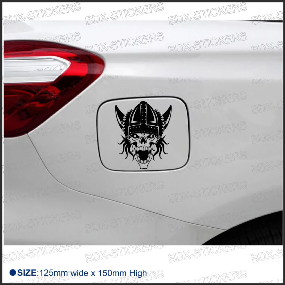 1PC viking skull 150mm graphic Vinyl sticker for car mirror tank cover
