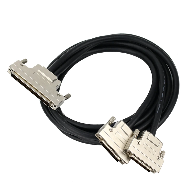 HPDB100 to 2x HPDB50 SCSI Cable HPDB100 Pin to 2 HPDB50 Pin Scsi cable Professional Customization HPDB100 to 2x HPDB50 SCSI Cable HPDB100 Pin to 2 HPDB50 Pin Scsi cable Professional Customization