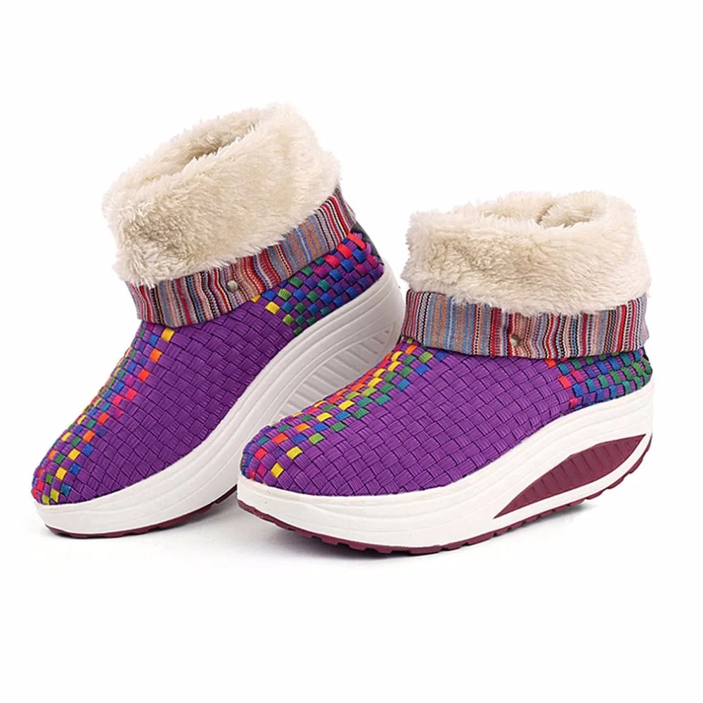 

Women Fashionable Winter Boots Shoes Ladies Cotton-paded Shoes Soft Female Shoes Comfortable Girls Shoes Warm Keeping For Winter
