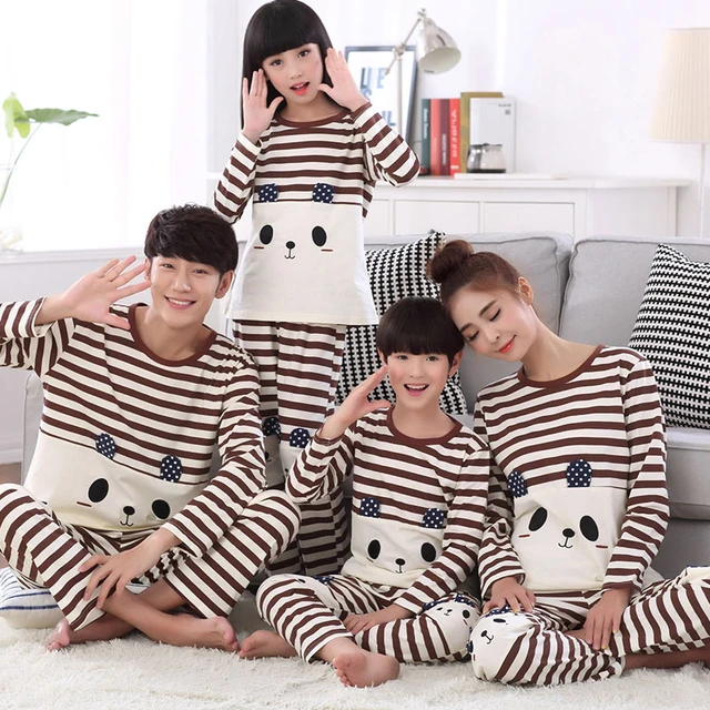 Papá padre e hijo ropa madre pijamas para hija pijamas de Navidad familia papá mamá oso ropa conjunto de trajes - AliExpress