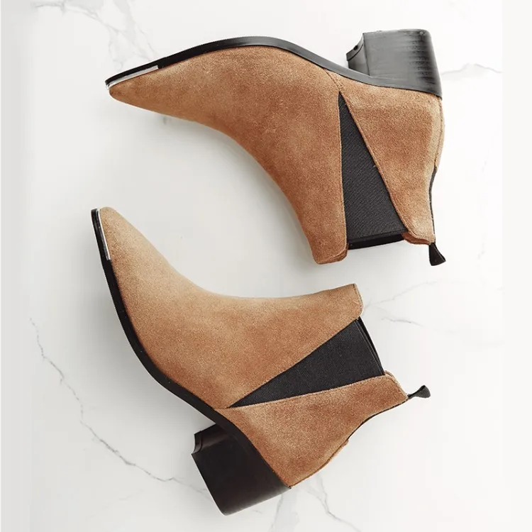 

34-39Women 's boots 2016 fashion simple atmosphere scrub real leather breathable boots