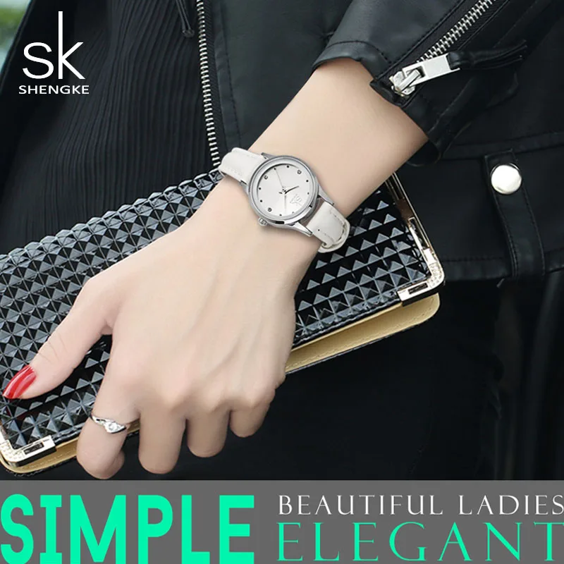 Prix pour SK Mode Blanc Dames Montres Élégant Ultra-Mince Bracelet En Cuir Femmes Quartz Montre Simple Strass Étanche Montre Femme008 Prix pour SK Mode Blanc Dames Montres Élégant Ultra-Mince Bracelet En Cuir Femmes Quartz Montre Simple Strass Étanche Montre Femme008