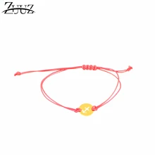 ZUUZ красный string браслеты Цепь звено пары серебро золото Браслет Подвески для женщин женские мужские аксессуары ювелирные изделия