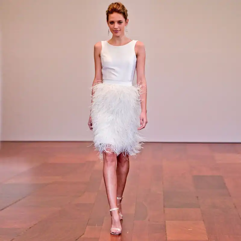 cocktail dresses with feather skirt