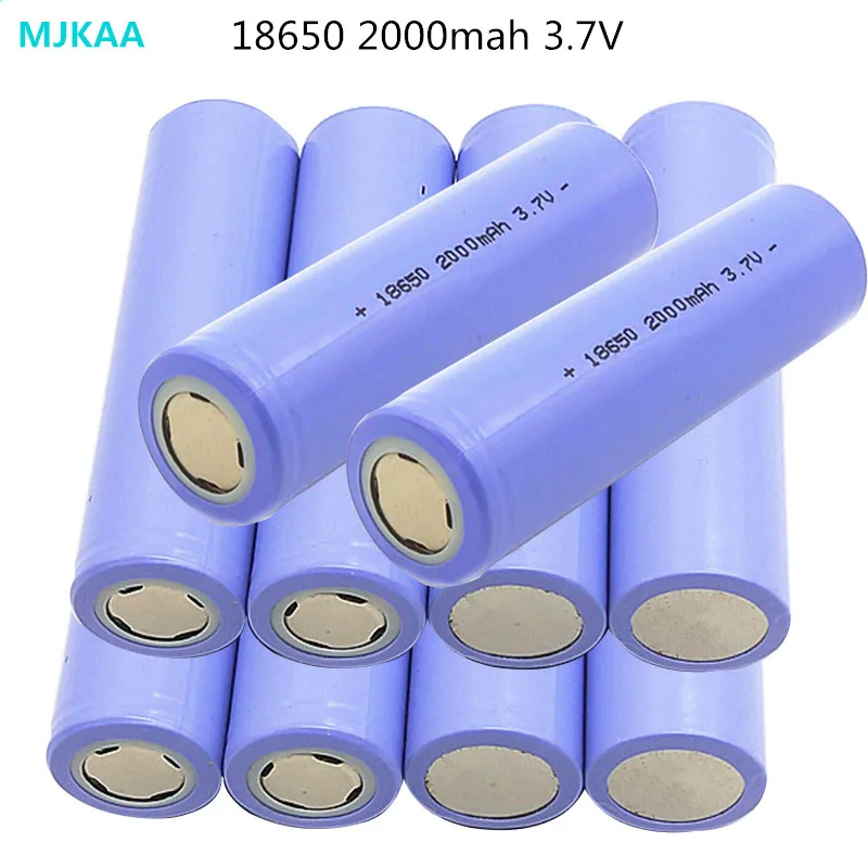 

10pcs MJKAA 18650 2000mAh Toys Electric Toy High-Capacity Portable 18650 Li-Ion Battery 18650 Lithium Battery 3.7V