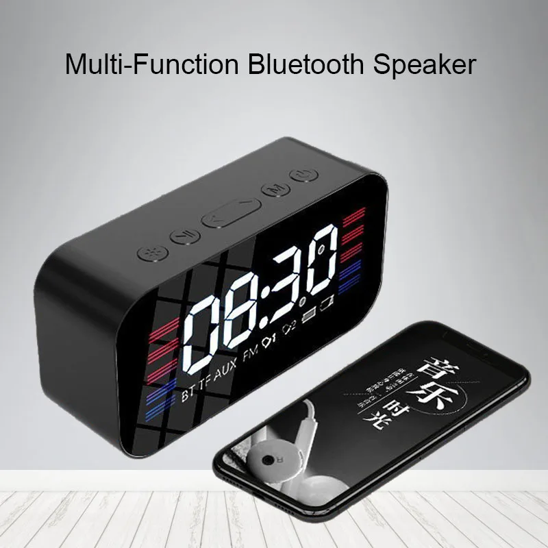 Bluetooth портативный беспроводной динамик супер бас музыкальное зеркало звуковая