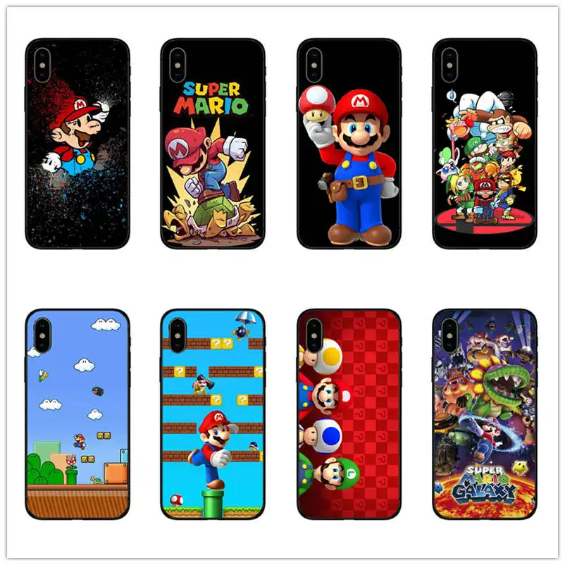 

new super marios bros 3 black soft silicone TPU Back cover for apple iPhone 6 6s 7 8 Plus 5 5s se 10 X XS max XR boys Phone case