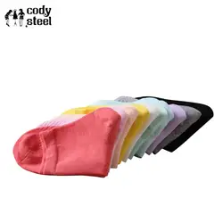 Cody Сталь Женская мода Носки для девочек Повседневное одноцветное Цвет Носки для девочек Брендовые женские Карамельный цвет Удобные Обувь