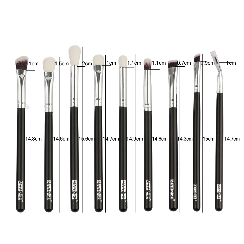 MAANGE 6-15 шт. набор кистей для макияжа Пудра Тени для век Косметика Make Up Brush с ПУ кожаный чехол Красота набор инструментов