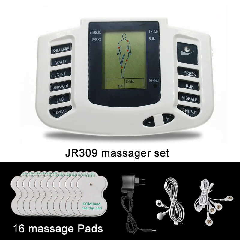 JR309 Health Care Electrical Muscle Stimulator Massageador Tens Acupuncture Therapy Machine Slimming Body Massager 16pcs pads JR309 Health Care Electrical Muscle Stimulator Massageador Tens Acupuncture Therapy Machine Slimming Body Massager 16pcs pads