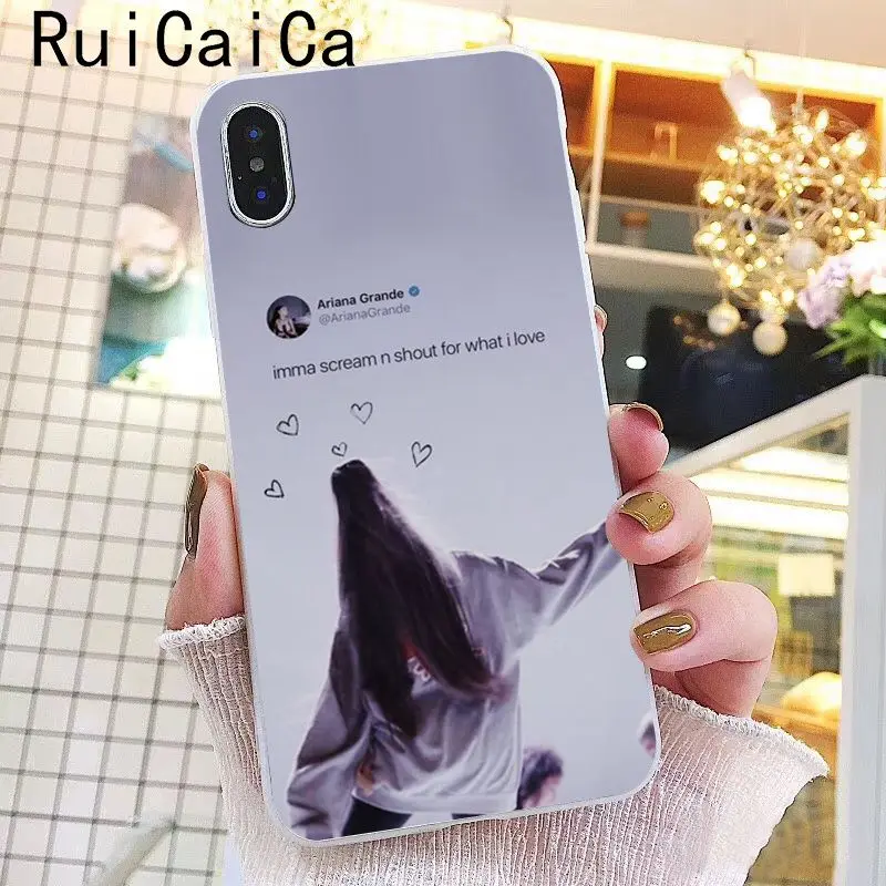 Ruicaica Ariana Grande God is a woman DIY печать рисунок чехол для телефона для iPhone 8 7 6 6S Plus X XS MAX 5 5S SE XR 10 Чехол