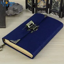 Винтаж Войлок со шпилькой, креативный, ручная работа, буклет с отрывными листами блокнот с кодовым замком блокнот дневник крафт Бумага эскиз записная книжка N076