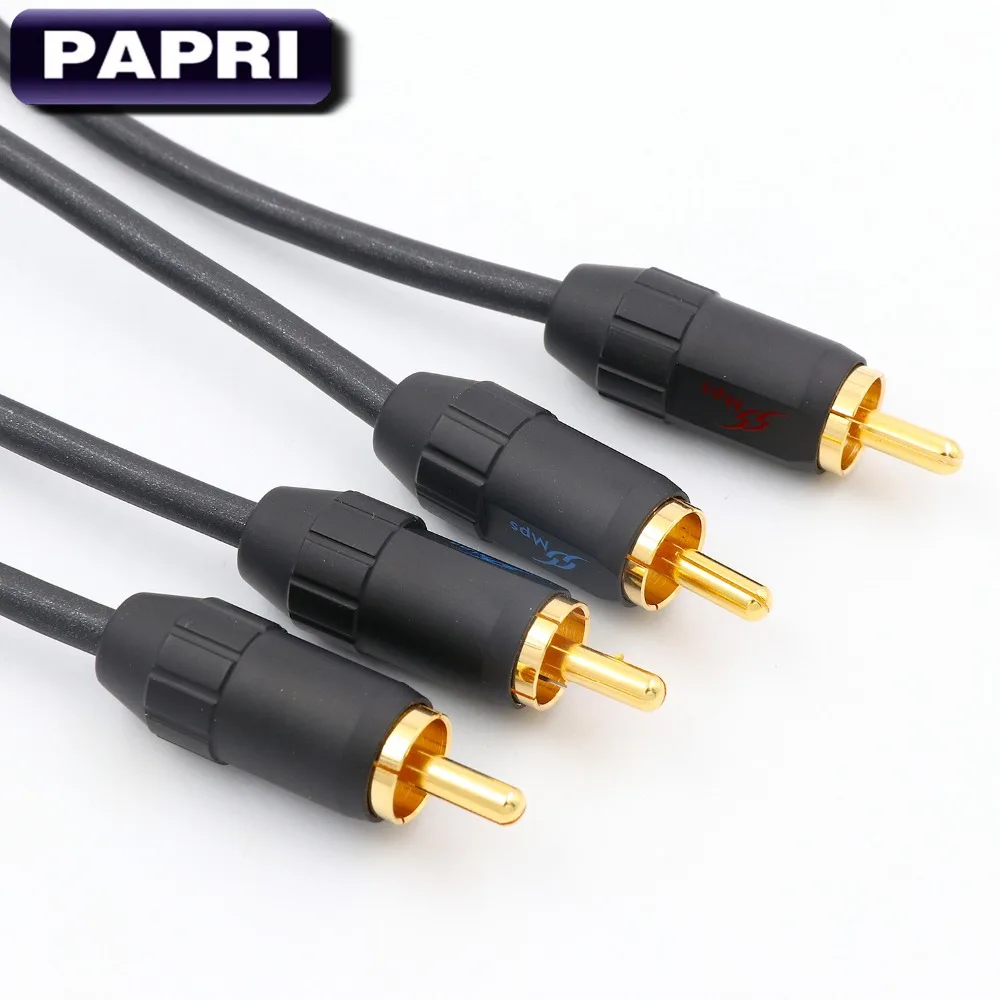 PAPRI MPS X 9 RCA кабель HiFi 99.9999% OCC посеребренный 24K позолоченный разъем для DVD CD DAC