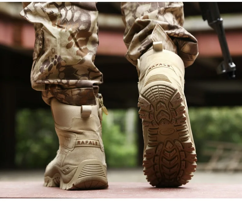 YITU мужские военные тактические ботинки для пустыни, мужские уличные водонепроницаемые походные ботинки, кожаные кроссовки, спортивная обувь для альпинизма, кемпинга