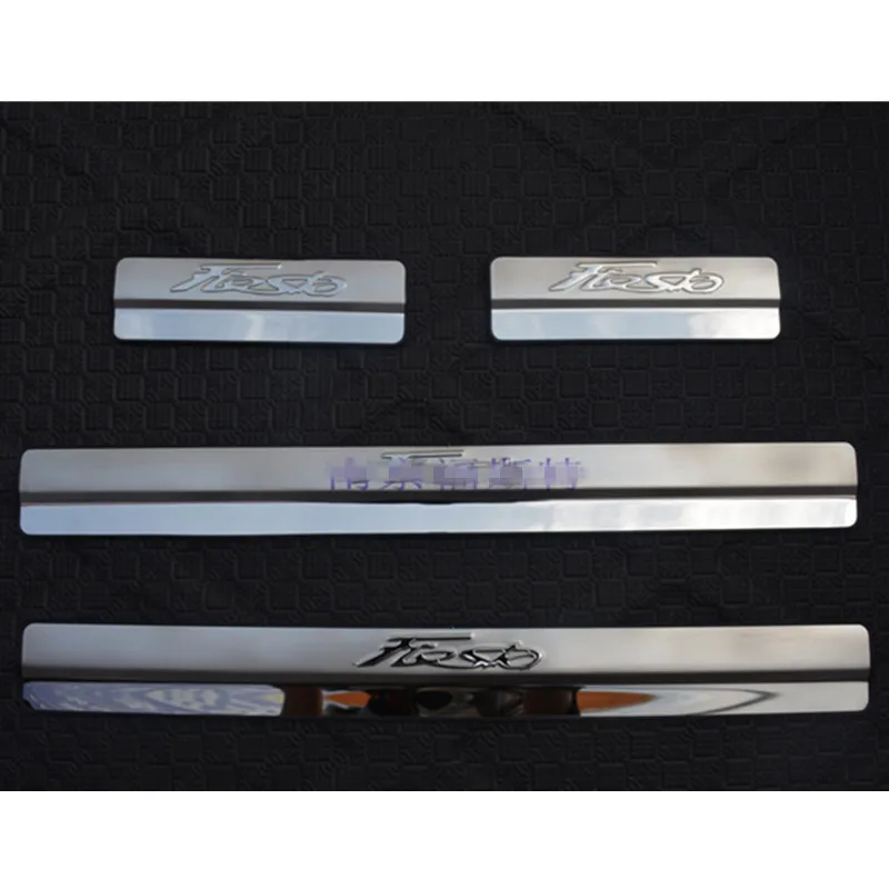 

For Ford Fiesta 2009- 2012 2013 2014 2015 external Door Sill Scuff Plate Welcome Pedal Stainless Steel Car Styling Accessories