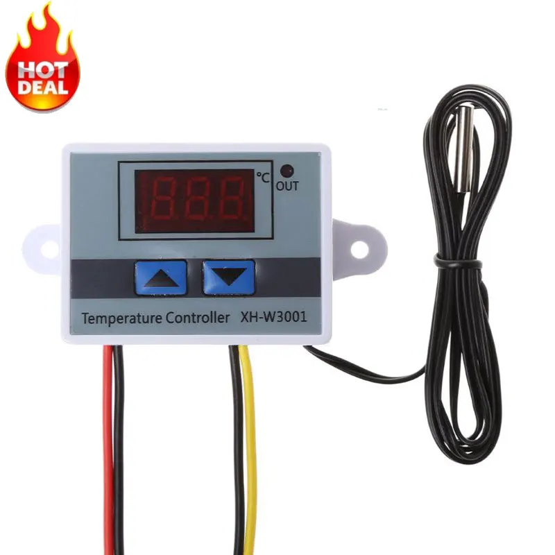 

Digital LED Thermometer Temperature Controller AC220V 10A Thermostat Incubator Control Microcomputer Probe Weather Station