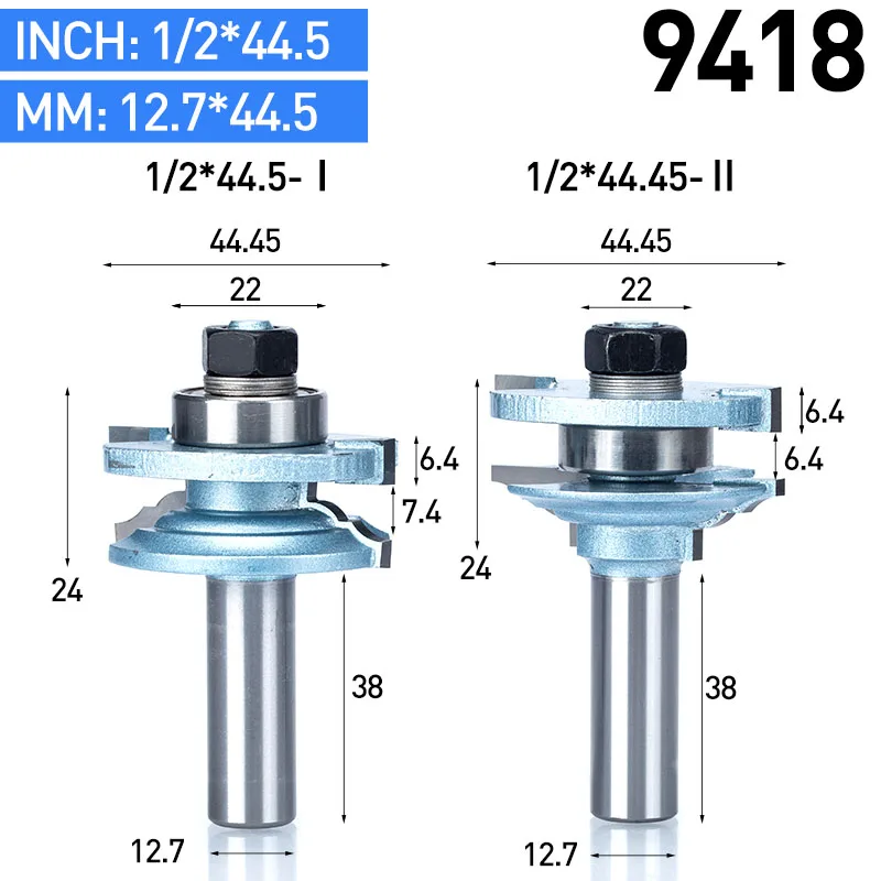 HUHAO 1 шт. 1/" хвостовик промышленного класса деревообрабатывающие Фрезы с ЧПУ инструмент двери кромки биты деревянный излишки фрезы - Длина режущей кромки: 9418