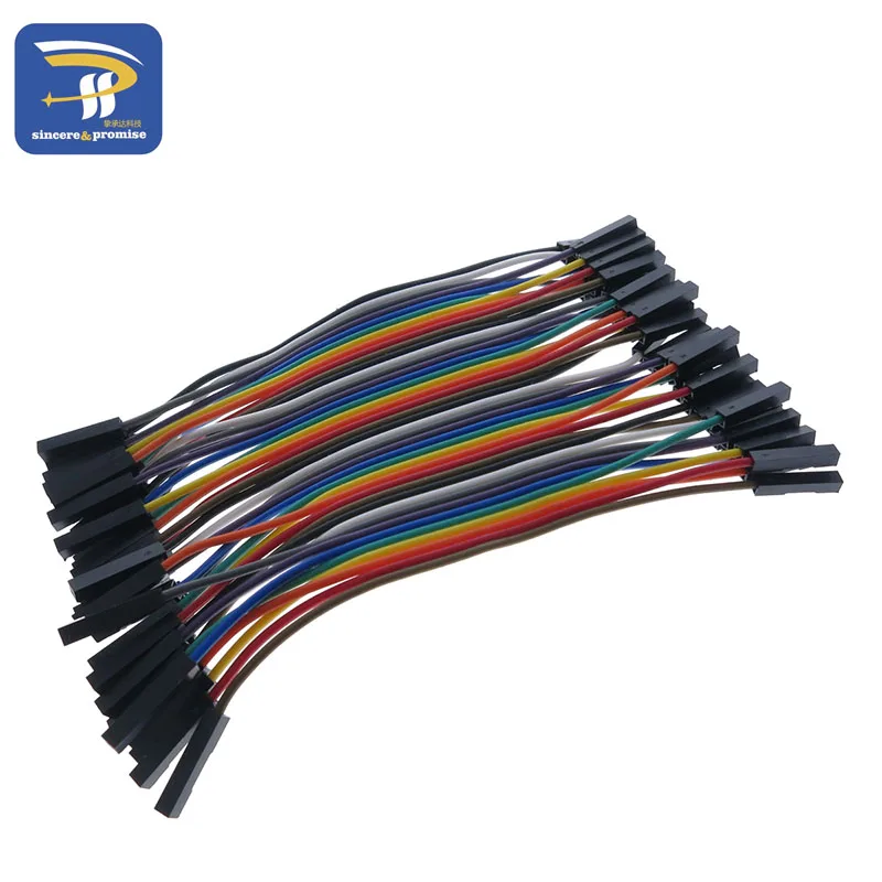 

40PCS Dupont 10CM Female To Female (F-F) Jumper Wire Ribbon Cable for Arduino