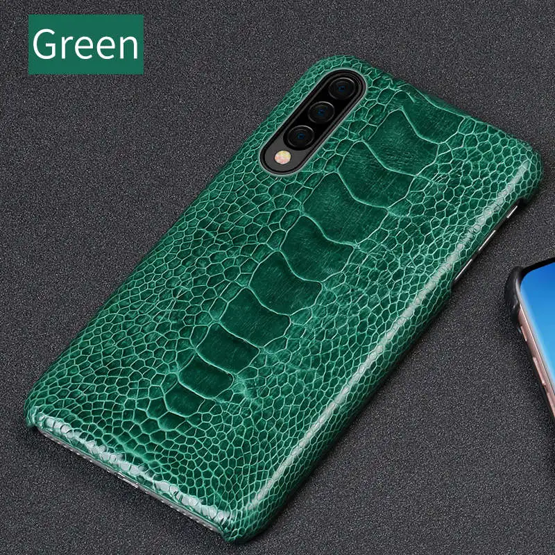 Зеленый Роскошный чехол из натуральной кожи для a50 samsung galaxy ударопрочный чехол для samsung galaxy A70 полная защита 360 чехол - Цвет: Зеленый