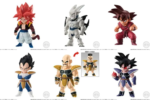 BANDAI реклама 08 игрушка фигурка-полный набор из 6 шт. наппа турли Вегета ГОКу Gogeta Syn Shenron из "Dragon Ball"