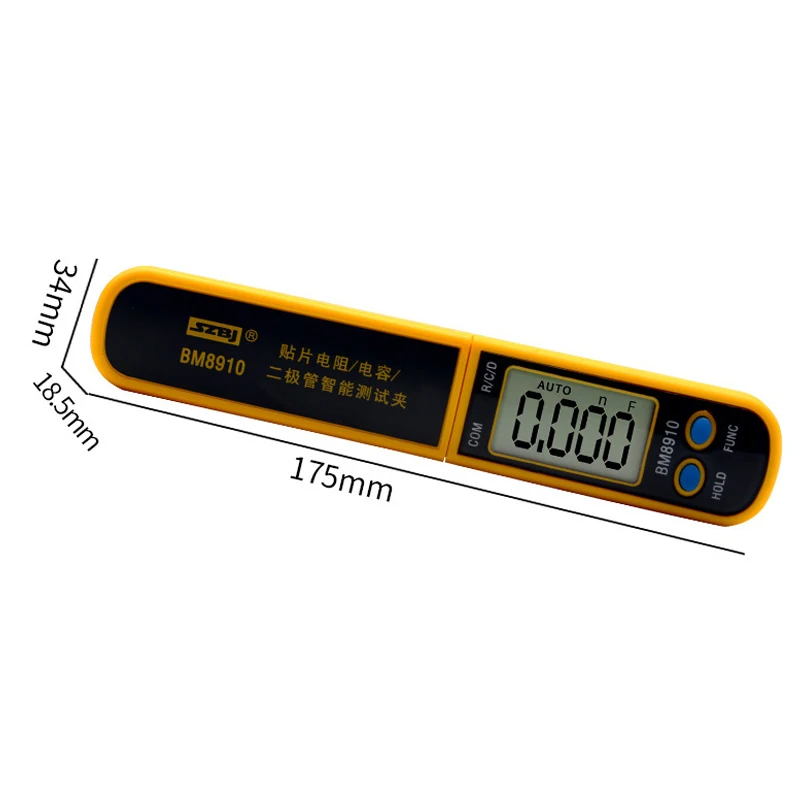 SZBJ Capacitive meter patch element tester diode intelligent test patch resistance 30M Ω capacitance 30mF BM8910/BM8912 3